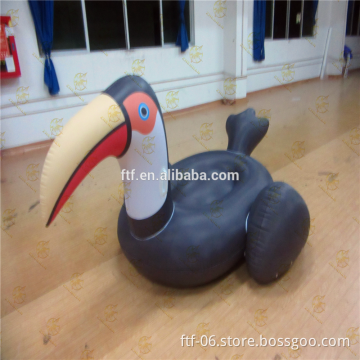 2016 New Design Black Inflatable Toucan Floating Row, Black Toucan Air Mattress
